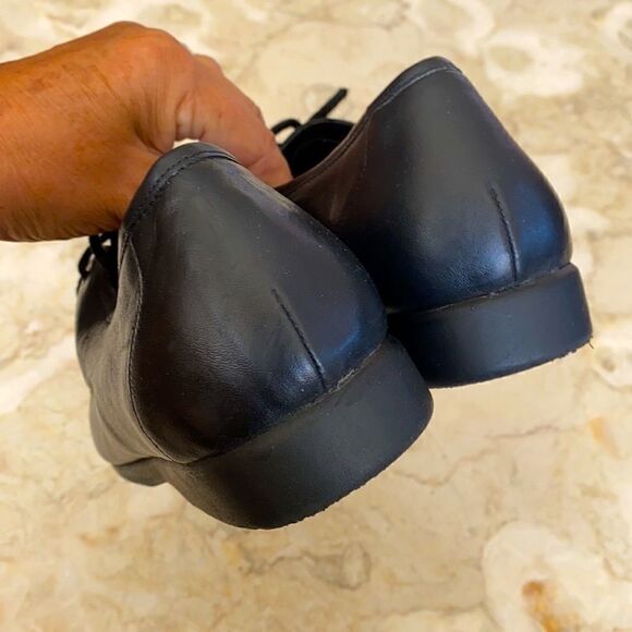 Grasshoppers Black Leather Lace Up Oxfords Shoes - Picture 5 of 11